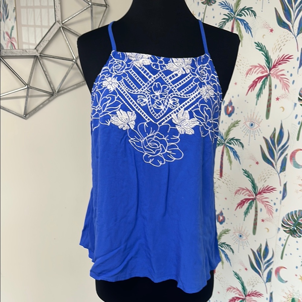 Love on a Hanger Blue Sleeveless Graphic Camisole
